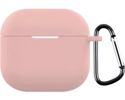 Telestore - hoesje geschikt voor AirPods 4 soft case cover - roze - TPU hoesje Beschermhoes - AirPods 4 Cover - AirPods 4 hoesje - Geschikt voor Apple Airpods 4 - gel hoesje met sleutelhanger