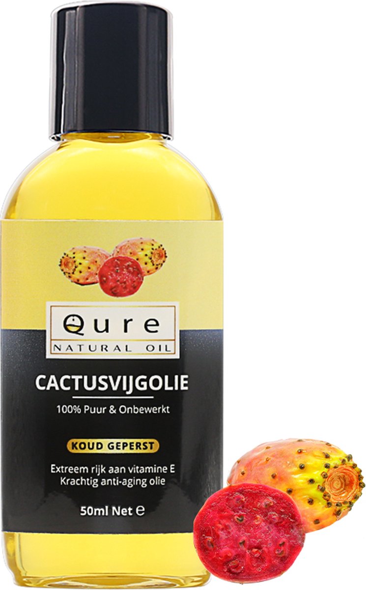Goedkoopste Cactusvijgolie 50ml | 100 Puur & Onbewerkt | Prickly Pear Seed Oil | Sterkste Anti-Rimpel Olie | NU betaalbaar