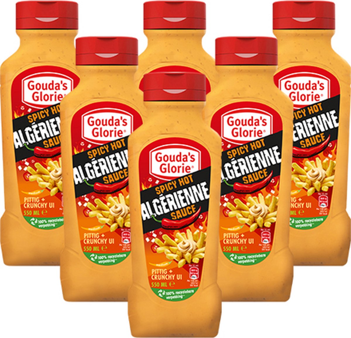 Gouda's Glorie - Spicy Hot Algerienne Sauce - 6x 550ml