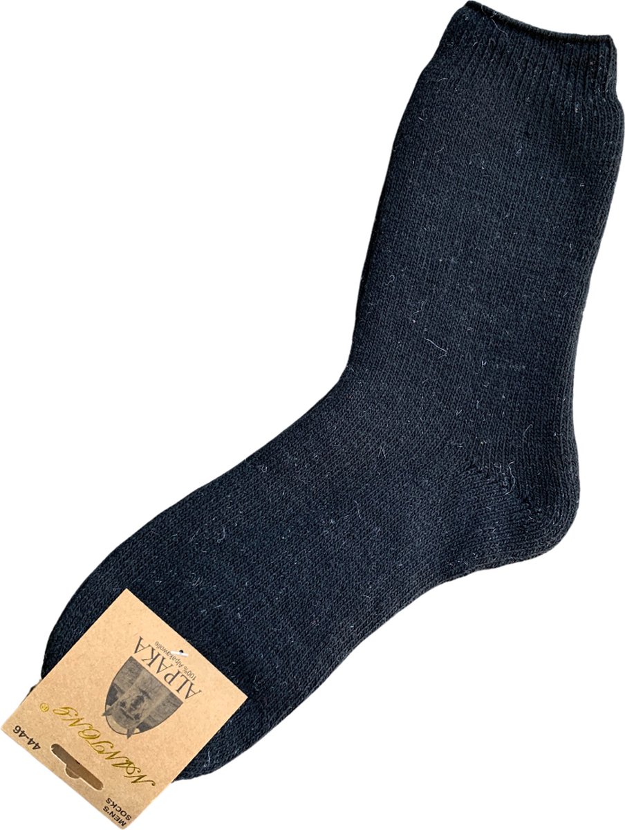 green-goose® Alpaca Damessokken | 1 Paar | Zwart | 95% Alpaca Wol | Maat 39-41 | Heerlijk Warm en Rekbaar