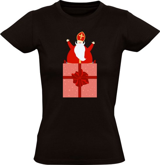 Sinterklaas cadeautje Dames T-shirt - december - feestdagen - sint - pakjesavond - surprise - shirt