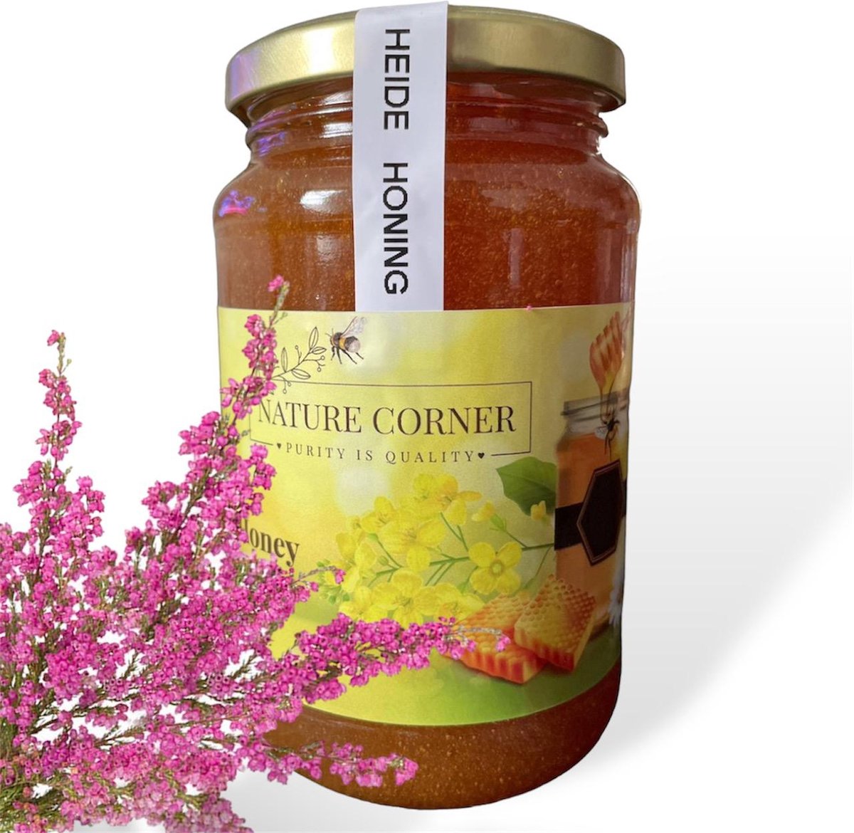 Heidehoning | Heather Honey | Miel de Bruyère | عسل الخلنج (الهيذر) – 100% Puur & Natuurlijk | Rauw & Onverhit | 1000g
