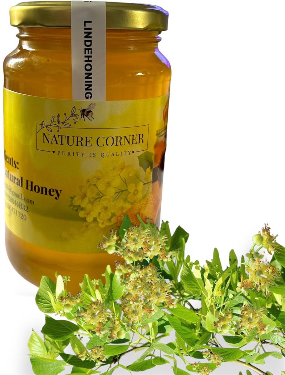 Lindehoning | Linden Honey | Miel de Tilleul | عسل الزيزفون – 100% Puur & Natuurlijk | Rauw & Onverhit | 450g