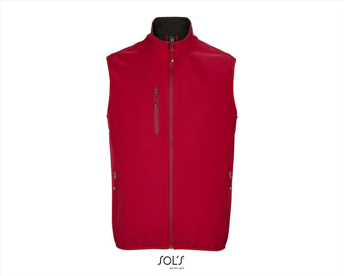 SOL'S Men´s Falcon Zipped Softshell Bodywarmer L03825 - Pepper Red - S