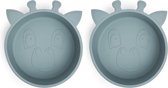 Assiette creuse en silicone Nuuroo Alex, lot de 2 girafe