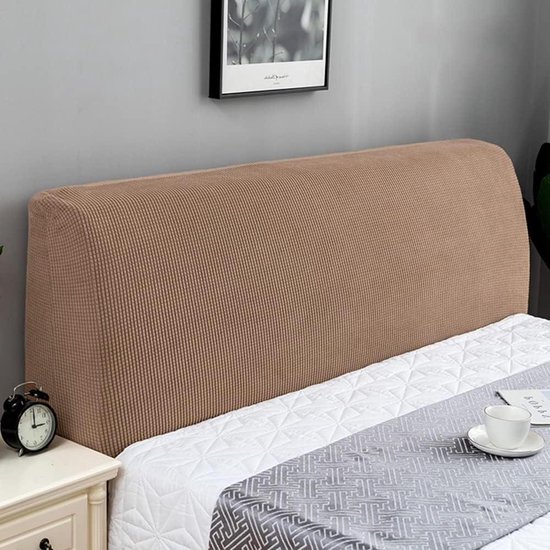 Hoofdbordbekleding voor bed, stretch hoofdbordhoes, rekbare beschermhoes voor hoofdbord, overtrek, afdekking voor gevoerd hoofdeinde, 220-240 cm, lichtgrijs Hoofdbordbekleding voor bed, stretch hoofdbordhoes, rekbare beschermhoes voor hoofdbord, overtrek, afdekking voor gevoerd hoofdeinde, 220-240 cm, lichtgrijs