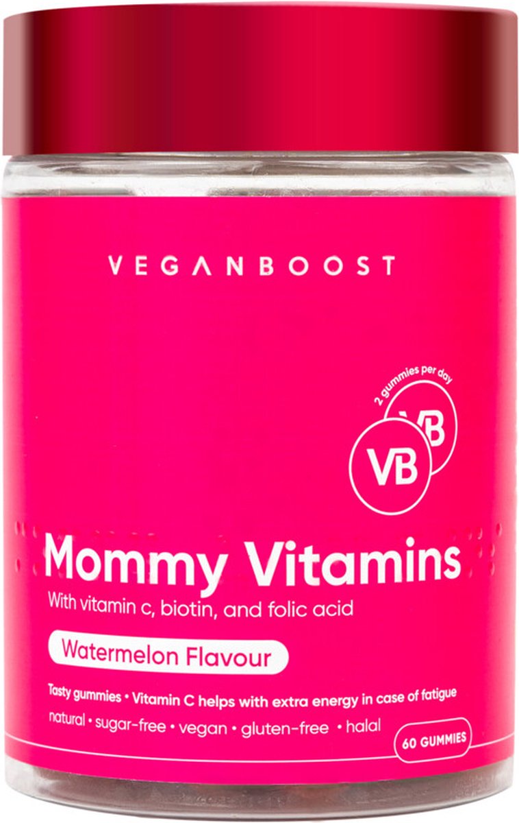 Goedkoopste Veganboost Hair Vitamins Mommy Watermeloen 60 gummies
