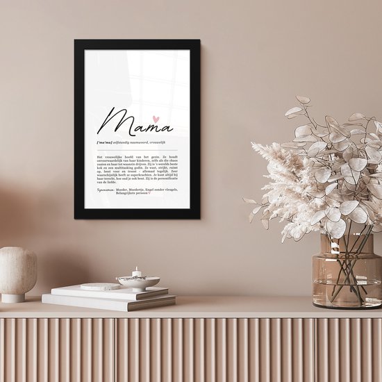 PosterMonkey - Poster - Woordenboek - Mama - Cadeau voor haar