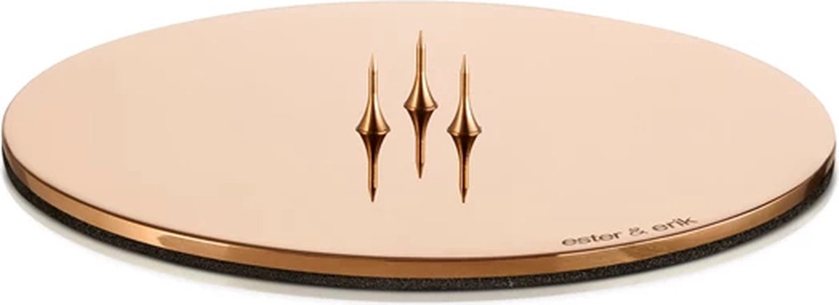 Ester & Erik kandelaar plate medium D12cm shiny rose gold