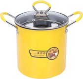 Bol.com Mini friteuse pan - roestvrij staal - aspergepan met glazen deksel - pomppan huis keuken aanbieding