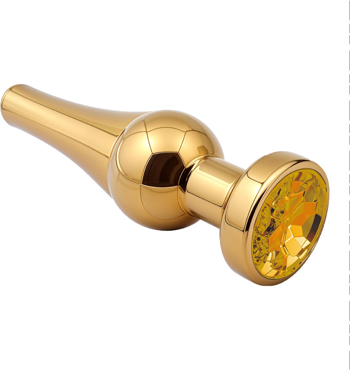 Goedkoopste Cupitoys® Metalen buttplug - Goud - Diamant goud - Taps - Large - Sex toys voor vrouwen - Sex toys voor mannen - Buttplugs