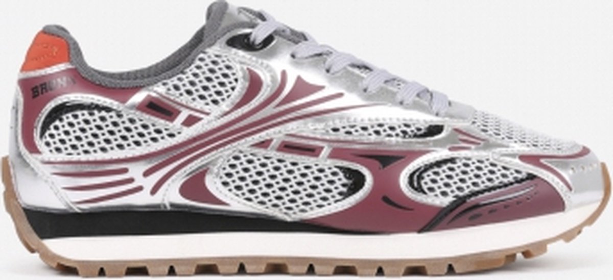 BRONX - Tronic - Vrouw - Sneakers - Rood/Zilver - maat 39