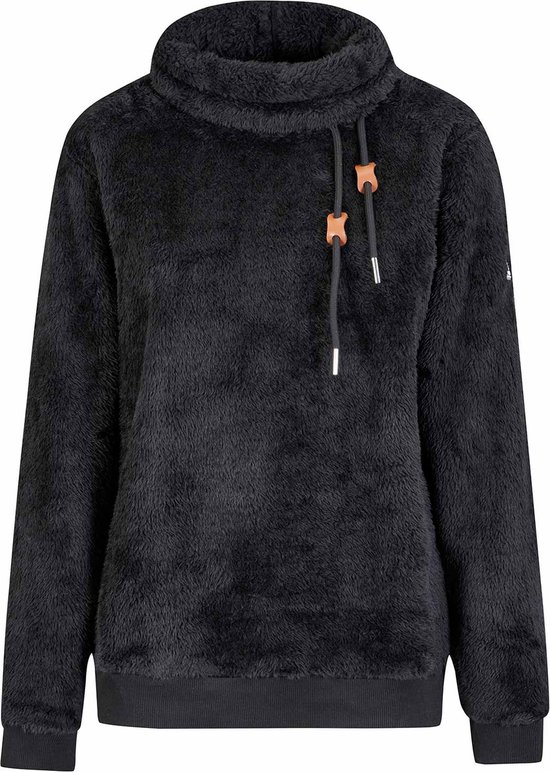 BJØRNSON Ilmi Coral Fleece Pullover Dames 4 seizoenen - Zacht - Maat 54 - Zwart