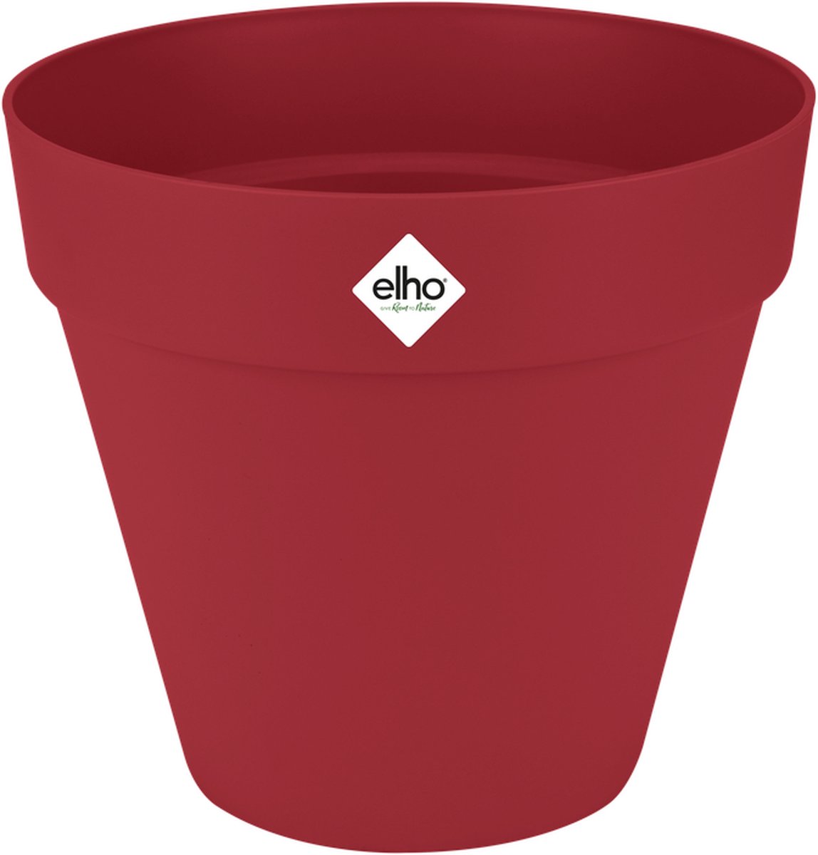 Elho Loft Urban Rond 20 - Bloempot voor Buiten - Ø 19.3 x H 17.5 cm - Theater rood