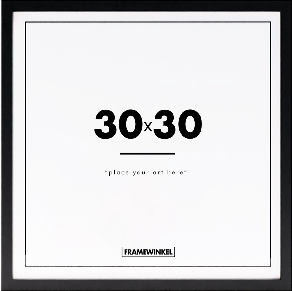 Framewinkel Fotolijst - Framewinkel - Premium Hout - Fotomaat 30x30 cm - Posterlijst - Fotolijstje - Zwart