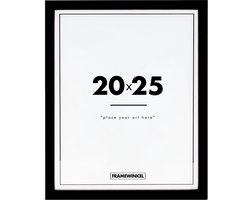 Fotolijst - Framewinkel - Premium Hout - Fotomaat 20x25 cm - Posterlijst - Fotolijstje - Zwart