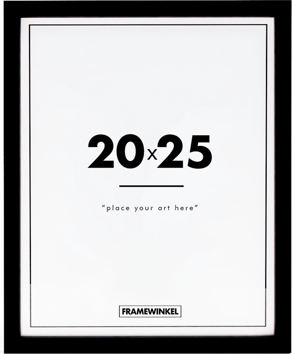 Fotolijst - Framewinkel - Premium Hout - Fotomaat 20x25 cm - Posterlijst - Fotolijstje - Zwart