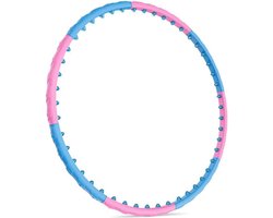 Hop-Sport Hula Hoop Volwassenen met 48 massageknoppen en magneten - Hoola Hoop voor afvallen - buiktrainer met 8 verstelbare delen, 103cm diameter
