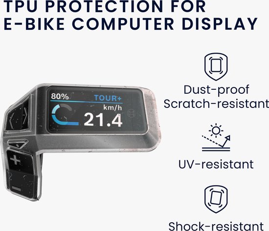 kwmobile elektrische fiets displaycover geschikt voor BoschPurion 200 cover - Display en randen beschermhoesje voor gps in transparant van Merkloos — afbeelding 4