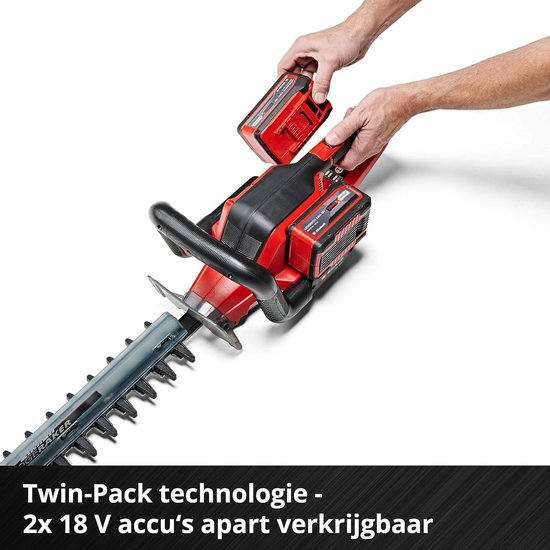 Heggenschaar accu Einhell Ge-Ch 36/65 Li-Solo Power X-Change Li-Ion 2X 18 V 65 Cm Zaaglengte 30 Mm Tandafstand Draaibare Handgreep Zonder Accu En Lader Rood-Zwart. Heggenschaar accu van Einhell — afbeelding 2