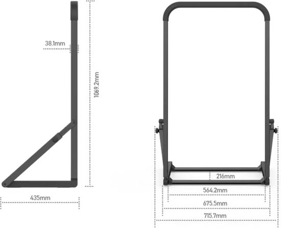 Gymstick Handrail voor Walking Treadmill / Walkingpad - Inklapbaar