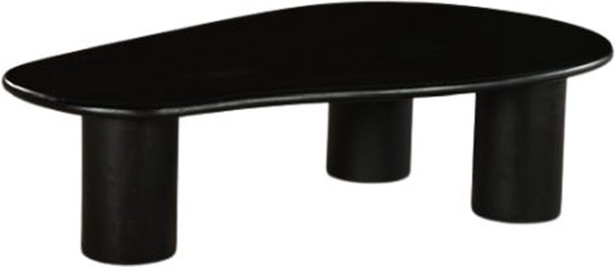 Organische Salontafel - 120 cm - Zwart - Mangohout