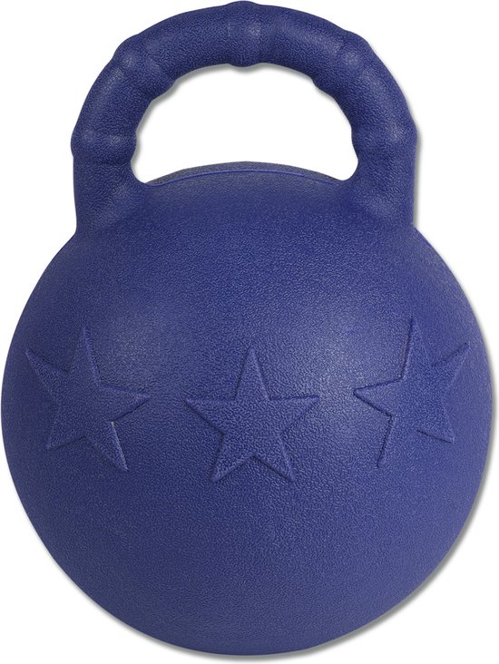 RelaxPets - Funbal - Speelbal - Paard & Hond - Diervriendelijk en Veilig Speelgoed - 25 CM - Blauw