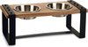 Designed by Lotte Karinto - Dinerset Hond - Hout/metaal - incl. 2 bakjes - 48x22x18cm