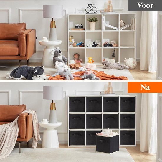 Lifewit 16-pack inklapbare kubus opbergdozen, decoratieve opbergmanden