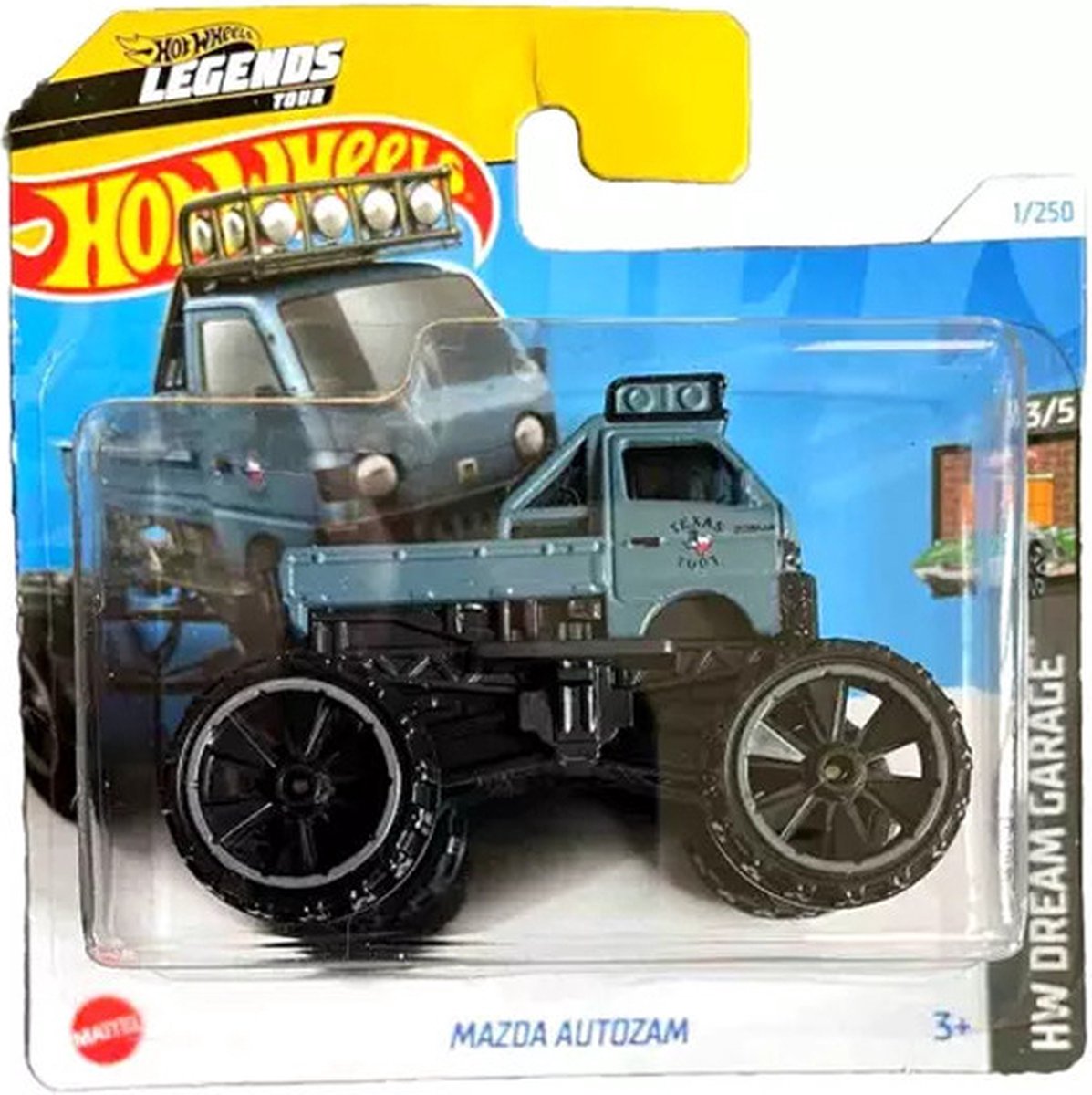 HOT WHEELS MAZDA AUTOZAM MATT BLUE 1/250 1:64 DREAM GARAGE 3/5