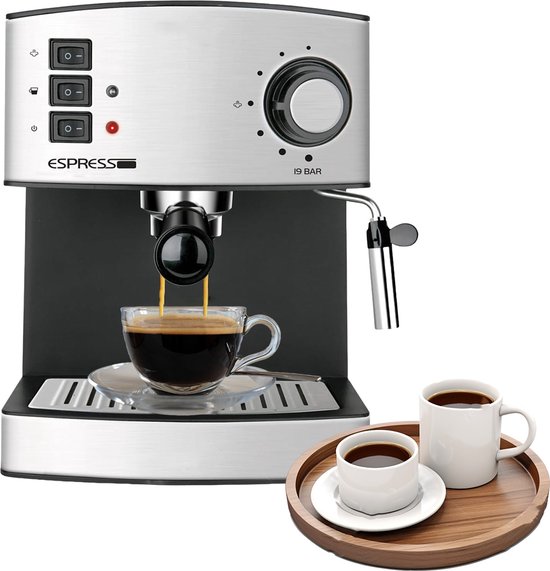 Foto: Espressomachine koffiezetapparaat koffiemachines zilver