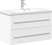 vidaXL - Meuble sous-vasque - avec - évier - intégré - blanc