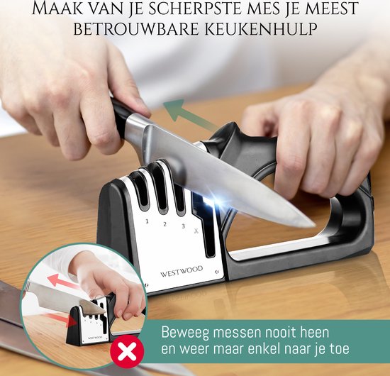 Professionele 4-traps handmatige messenslijper voor Professionele 4-traps handmatige messenslijper voor