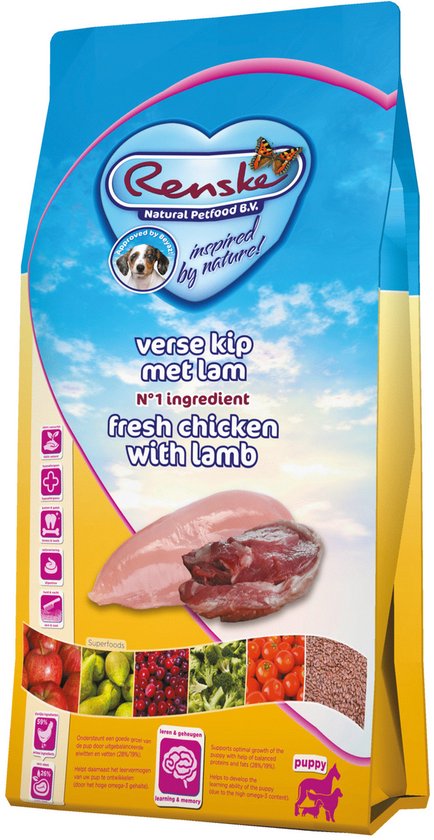 Renske Super Premium Puppy Hondenvoer Kip & Lam - 2 kg