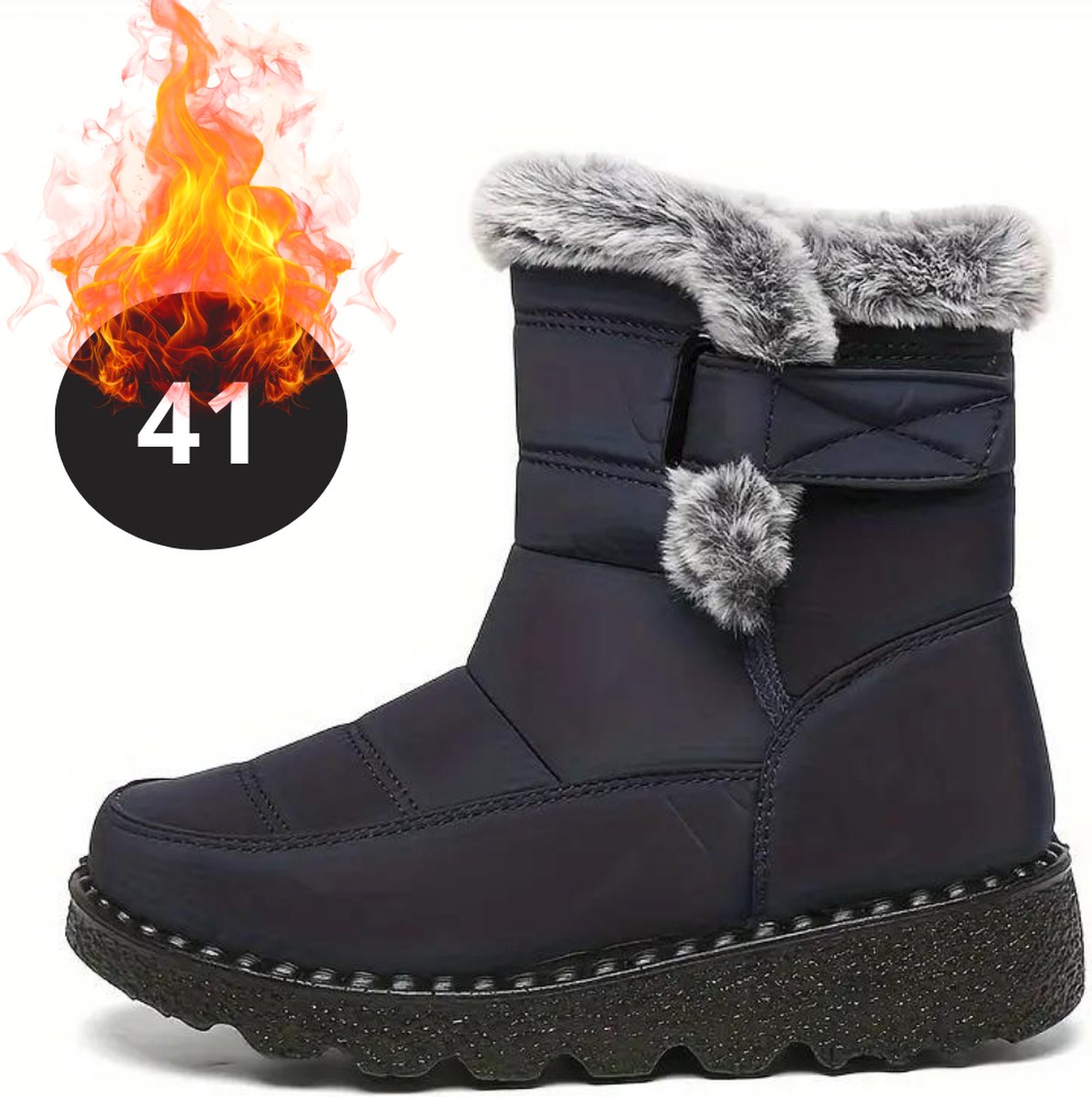 Bovista Snowboots - Sneeuwschoenen - Sneeuwboots - Heren - Wintersport - Ski - Skischoenen - Zwart - 41 - Buiten - Antislip - Winter