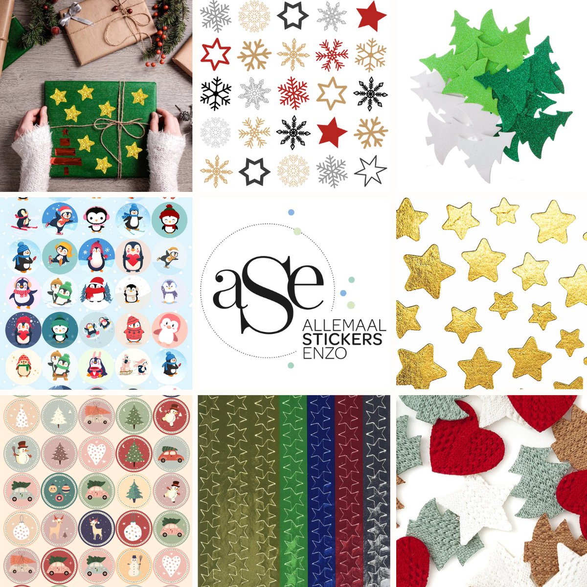 Stickervellen Gouden Glitter Sterren - 200 Sterren - 2 Stickervellen - Stickers Kerst — afbeelding 5
