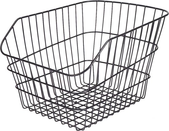 Panier arrière BOTC en acier pour vélo électrique, vélo de ville et vélo de grand-mère - Zwart