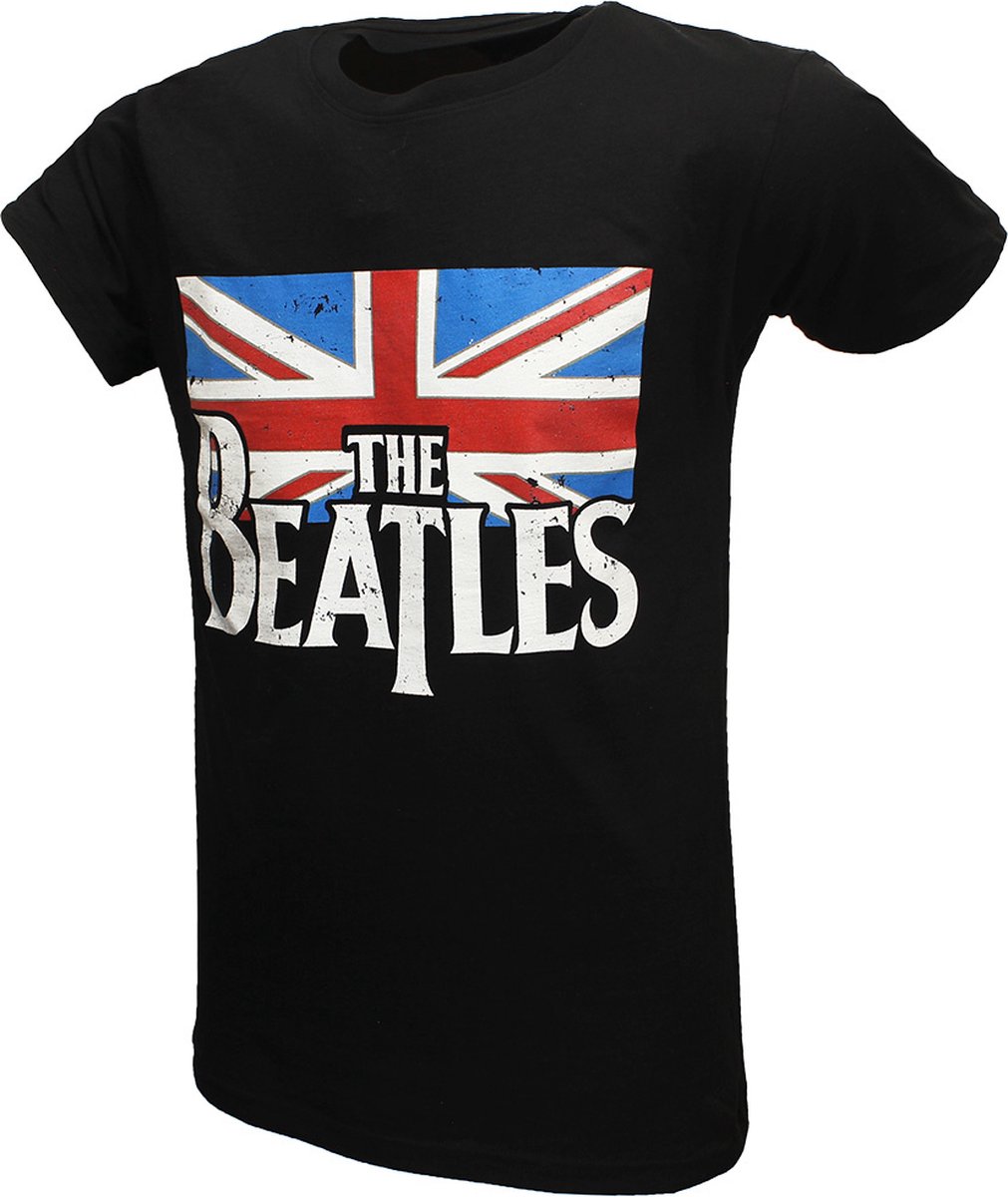 The Beatles Flag Logo Vintage Print T-Shirt - Officiële Merchandise - L