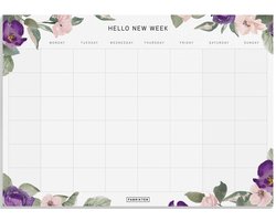 Fabrikten Weekplanner Bloemen - A4 - Engels - Familieplanner