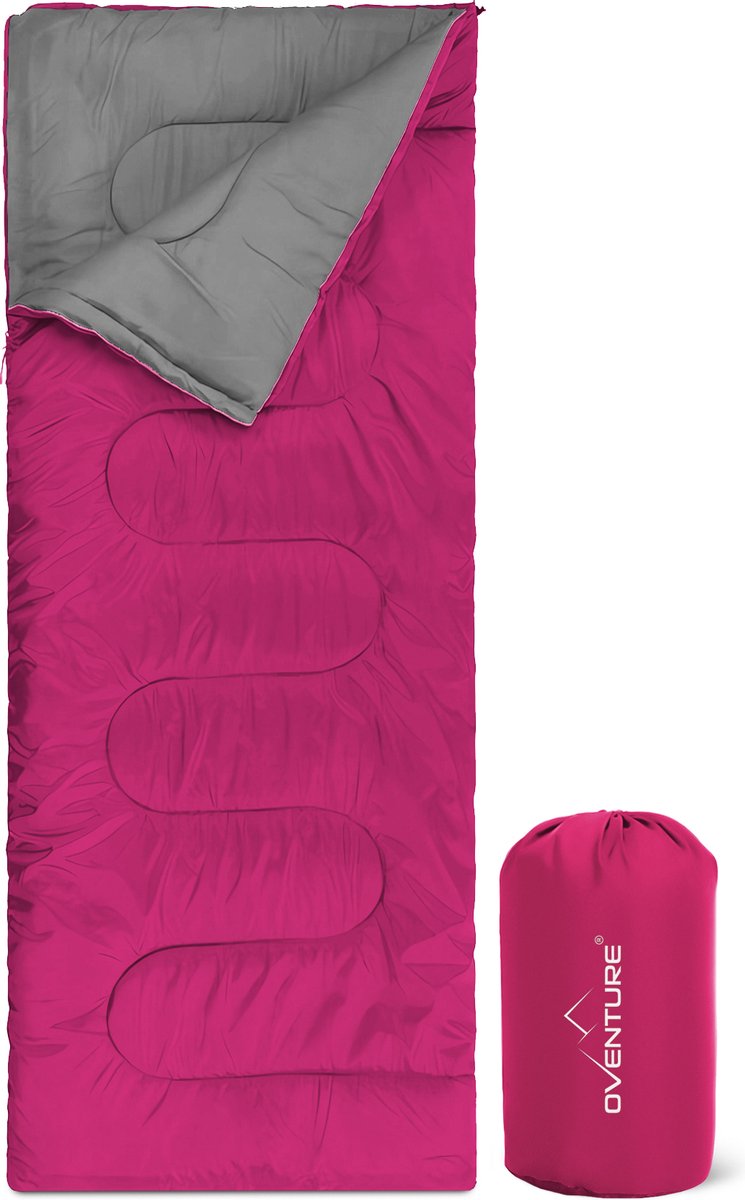 Oventure SleepPlus - Roze - dekenmodel - 190 x 80 cm incl. compressietas