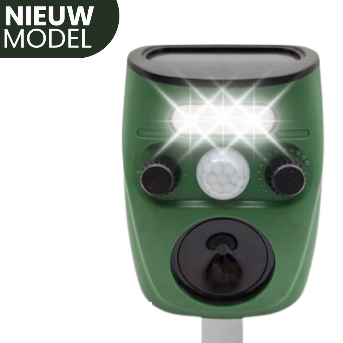 Bol.com Luvago Ultrasone Kattenverjager op Zonneenergie - Muizenverjager - Dierenverjager - Marterverjager - Kattenschrik - Onge... aanbieding