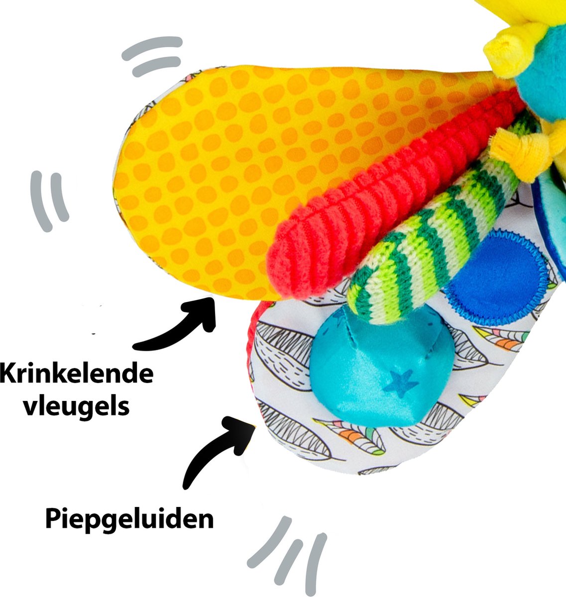 Lamaze Freddie De Vuurvlieg - Grijp- en bijtspeelgoed - Babyspeelgoed - Knuffel - Spelen en ontdekken — afbeelding 4