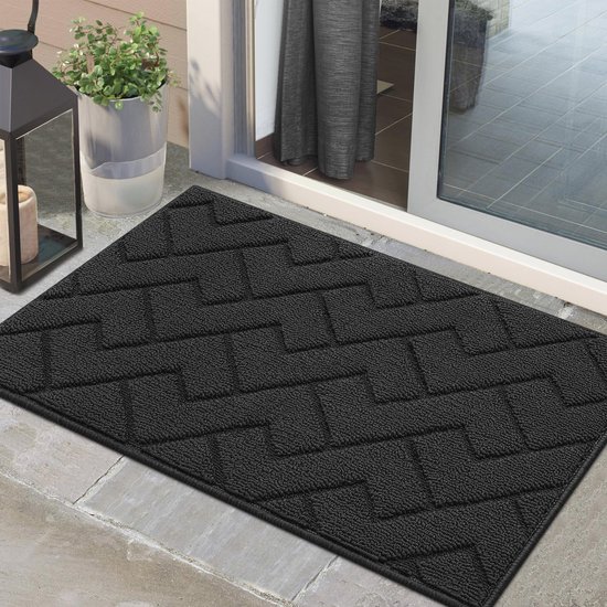 COSY HOMEER Keukenloper, set van 2, keukenmat, wasbaar, antislip, keukenmatten, tapijtloper, wasbaar in de wasmachine voor de keuken (60 x 90 cm 60 x 150 cm, grijs