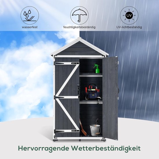 Equivera Armoire de jardin - Armoire de jardin plastique - Armoire de jardin extérieur plastique - Armoire de jardin plastique - Armoire de jardin extérieur - Armoire de rangement extérieur - Armoires de jardin extérieur - Abri de jardin