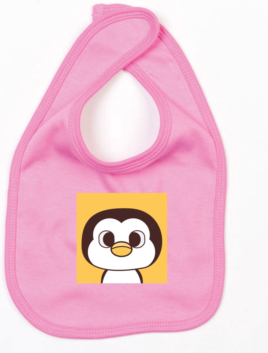 Goedkoopste Slabbetje - Pinguin 1-Bubble Gum Pink-One Size