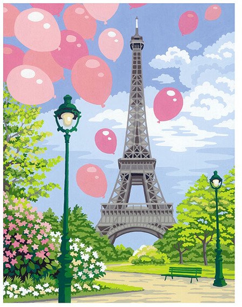 Ravensburger CreArt Spring in Paris - Schilderen op nummer voor volwassenen - Hobbypakket — afbeelding 7