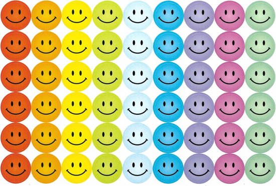 Beloningsstickers Pastel Smileys - 5 Stickervellen - 270 Smileystickers - Belonen met Smiley Stickers - Kinderen Leuk Belonen - Pastelkleur Smiley Stickers - Smileystickers in Pastelkleuren - Positief Belonen met leuke Stickers - Smiley Etiketten