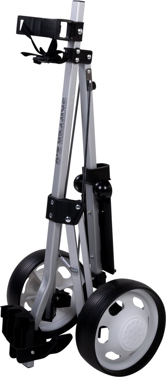 Skipper Golftrolley 2 wielen - Aluminium - Wit - Inklapbaar van Skipper — afbeelding 2
