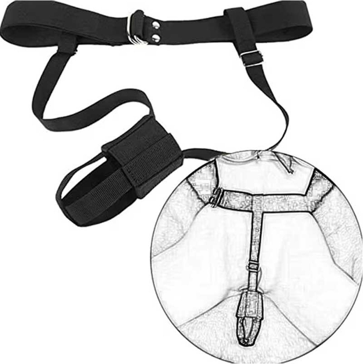 Goedkoopste Verstelbare vibrator houder - Handsfree vibrator gebruiken - Harnas riem - Dildo houder - BDSM accessoires