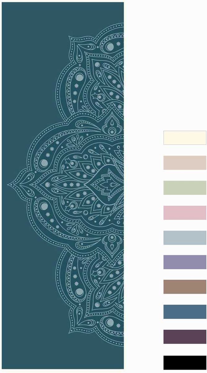 Extra Dikke Yogamat - Mystical - Donkerblauw - 6 mm van Pure Yoga. — afbeelding 5